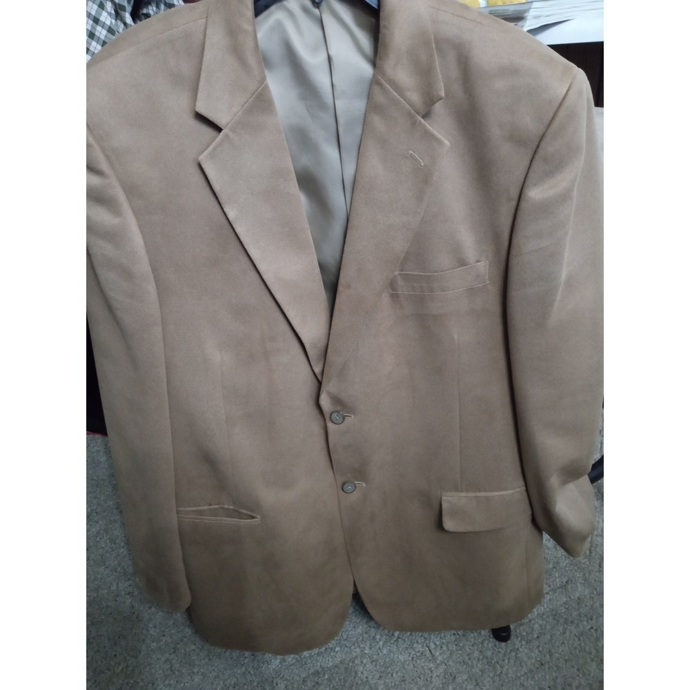 BERT PULITZER Bert Suade‎ Tan Blazer Sport Coat 46 Long